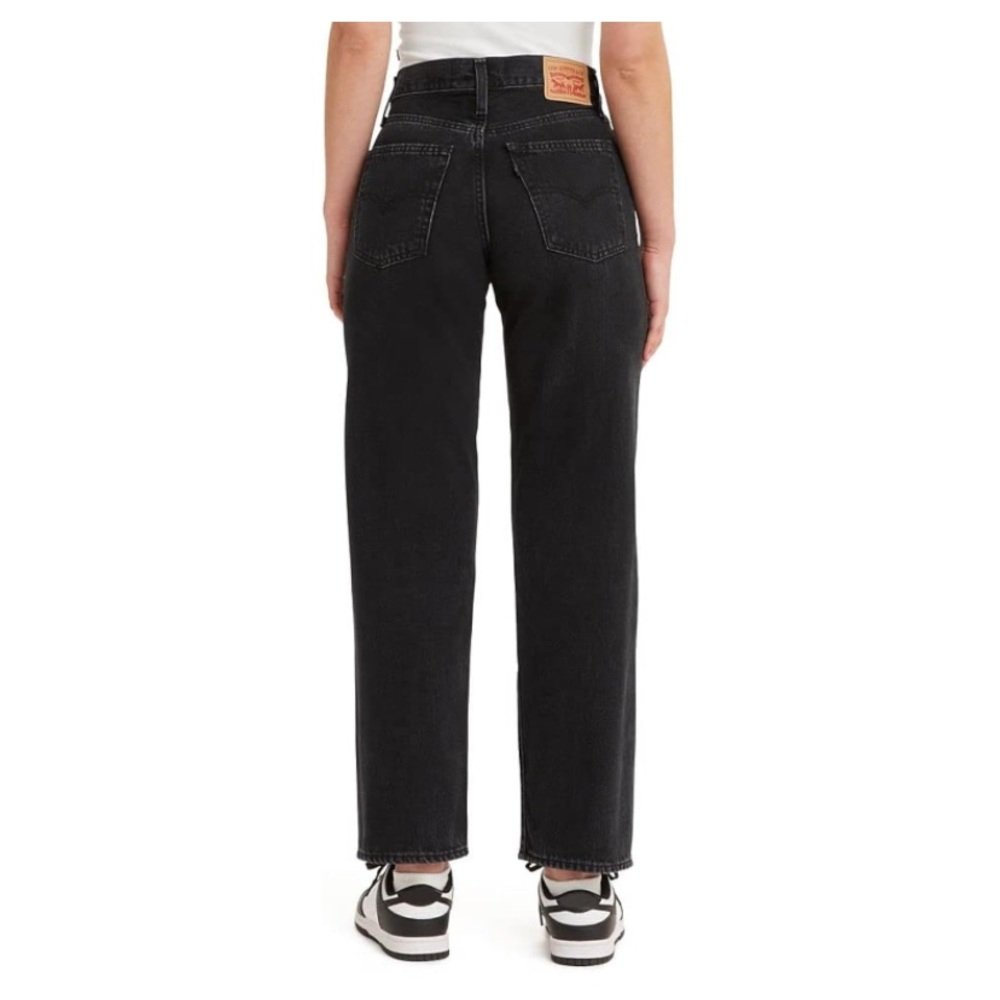 Levi's Black High-Waist Straight Leg Jeans